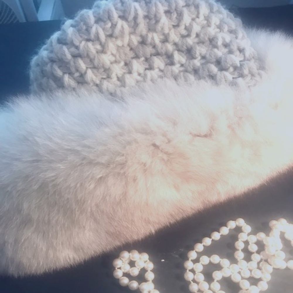 Russian-Style Silver ( Fox?) Real Fur Hat